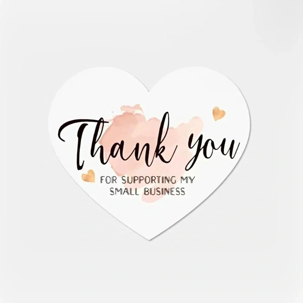 30PCS Heart Shaped Thank You Cards NEW